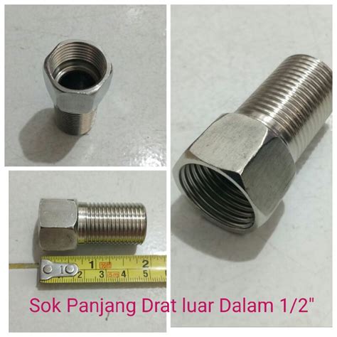 Jual Nepel Sok Drat Luar 1 2 Drat Dalam Panjang 1 2 Stainless