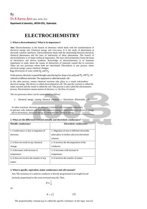 Pdf Electrochemistry Sakshi Educationsakshieducation