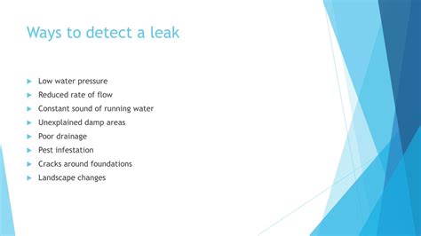 Ppt How To Detect A Sewage Leak Powerpoint Presentation Free