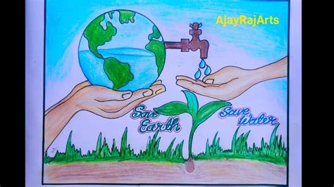 Save Water Save Earth Drawing