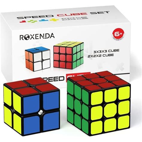 ROXENDA Speed Cube Set Cube De Vitesse 2X2 3X3 Cube Magique Original