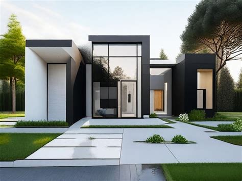 Premium Photo Minimalist Houses With Various Architectural Styles