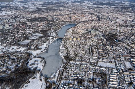 Luftbild Münster Winterluftbild Innenstadtbereich an den