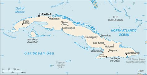 Map Of Cuba Countryreports