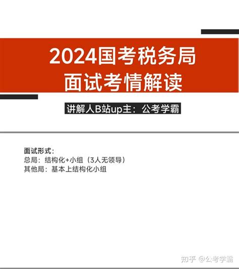 2024年国考税务局面试，结构化小组面试，公务员面试之税务局面试真题展示 知乎