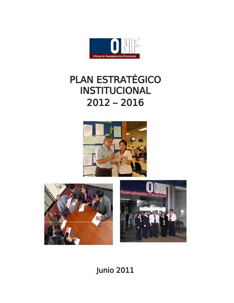 Pdf Plan Estrat Gico Institucional Gico Oficina De