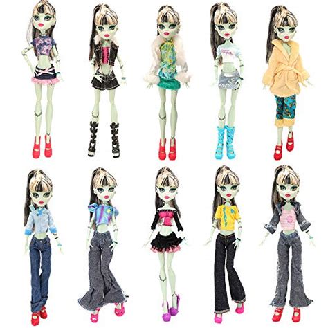 BARWA 10 Sets Doll Clothing Packs Causal Clothes Dress Outfits For