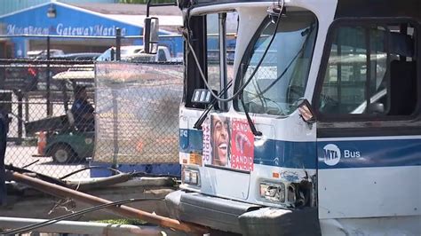 Several Injured After Mta Bus Crashes Into Light Pole In Brooklyn