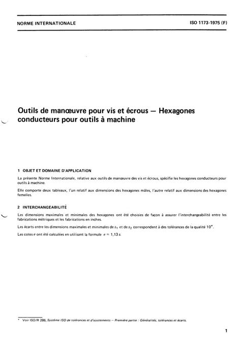 ISO 1173:1975 - Assembly tools for bolts and screws — Hexagon drive ...