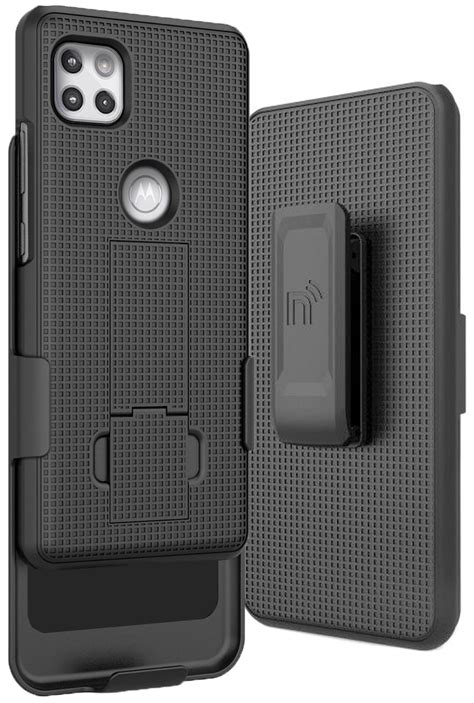 Nakedcellphone Case With Clip Compatible With Motorola One 5g Ace Slim Kickstand Phone Cover