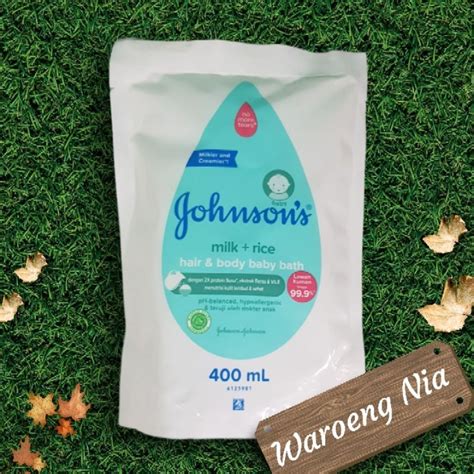 Jual Johnsons Milk Rice Hair Body Baby Bath Sabun Cair 2in1 Refill