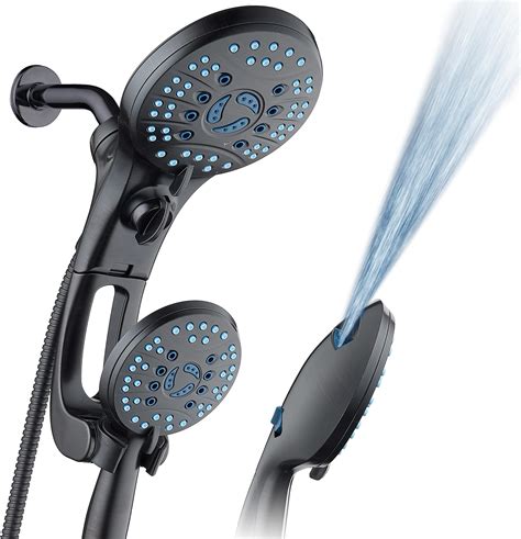 AquaCare High Pressure 8 Mode Handheld Shower Head Anti Clog Nozzles