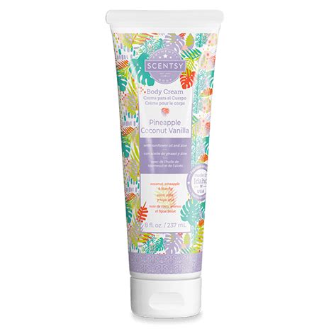 Pineapple Coconut Vanilla Scentsy Body Cream Sammy Grace Scents