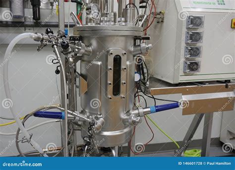 Stainless Steel Bioreactor Used in a Biotechnology Laboratory Stock ...