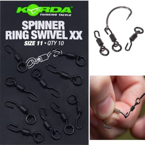 KORDA SPINNER RING SWIVEL XX Talla 11 Enganche Rapido Con Anilla Para