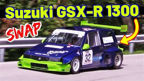 Hp Suzuki Gsx R Engine Inside A Tiny Lancia Y Pocket Rocket