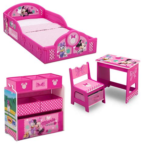 Disney Minnie Mouse 4-Piece Room-in-a-Box Bedroom Set by Delta Children ...