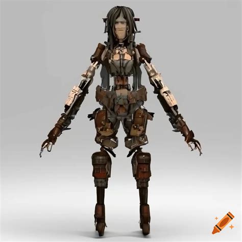 Dieselpunk Cyborg Nineties Anime 3d Model On Craiyon