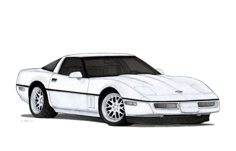 1990 Chevrolet Corvette Zr 1 C4 Drawing By Vertualissimo On Deviantart