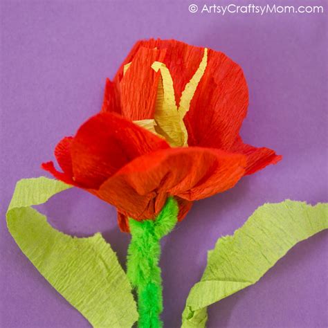 Handmade Crepe Paper Flower Cards - Artsy Craftsy Mom