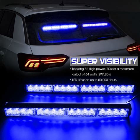 In Led Emergency Strobe Light Bar W Digital Display Controller