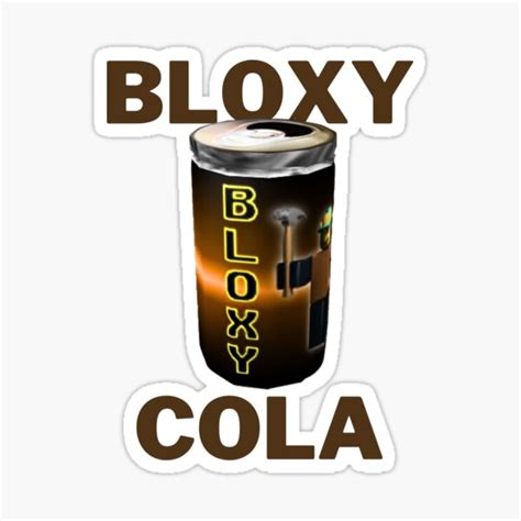 Roblox Bloxy Cola Sticker For Sale By Babycatartist Redbubble