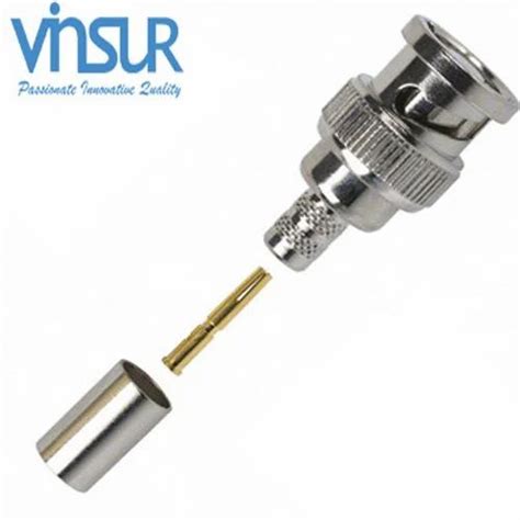 K Rf Connector Ohms Rp Bnc Male Straight Crimp Type