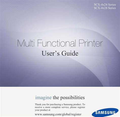 Samsung Electronics Co Scx4828fn Multi Function Printer User Manual Scx 482x Guide En