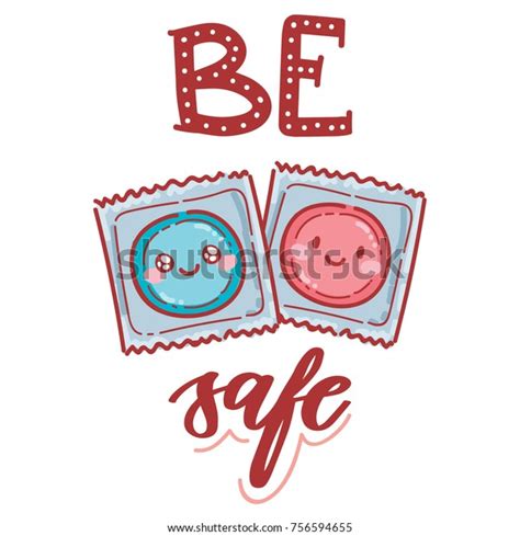 Friendly Illustration About Safe Sex Lettering Stock Vector Royalty Free 756594655 Shutterstock