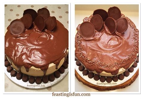 Chocolate Peanut Butter Drip Cake Feasting Is Fun