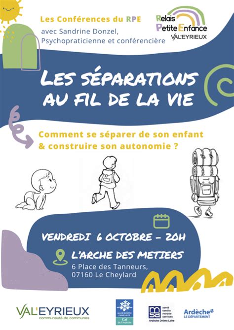 Conférence parentalité les séparations au fil de la vie comment se