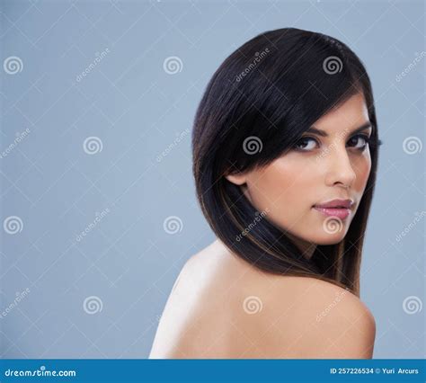 Hair And Beauty Unmatched A Sensual Head And Shoulder Shot Of A