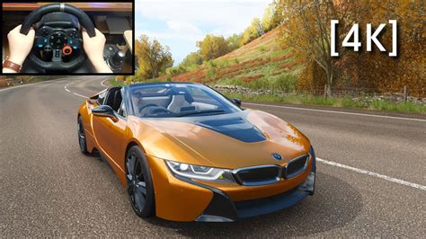 4K BMW I8 ROADSTER Driving Forza Horizon 4 G29 Steering Wheel