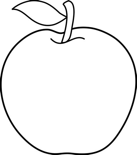 Apple Outline Clipart Black And White Clipart Best Clipart Best