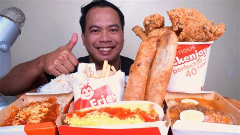 Jollibee Mukbang Bucket Of Chicken Joy Mukbang Asmr Youtube