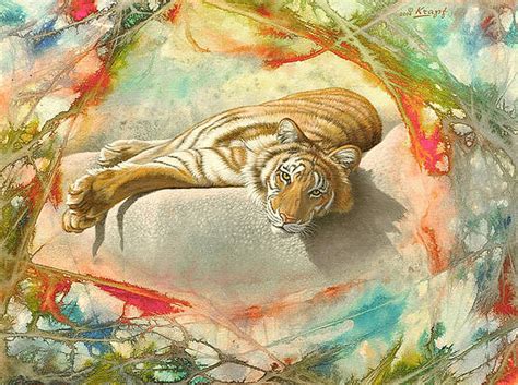 Abstract Watercolor Tiger