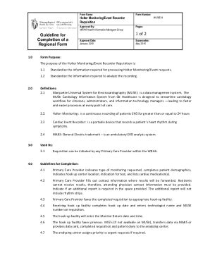 Fillable Online Guideline For Completion Of A Regional Form 1 Of 2 Fax