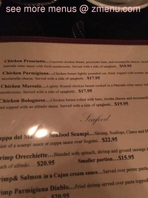 Online Menu Of Gennaros Italian Ristorante Restaurant North Charleston