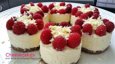 Ellouisa Mini Cheesecakes Met Witte Chocolade En Frambozen