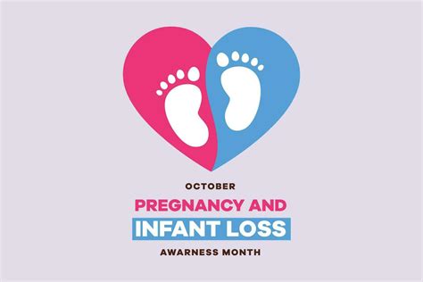 Pregnancy And Infant Loss Awareness Month Concept Colored Flat Vector