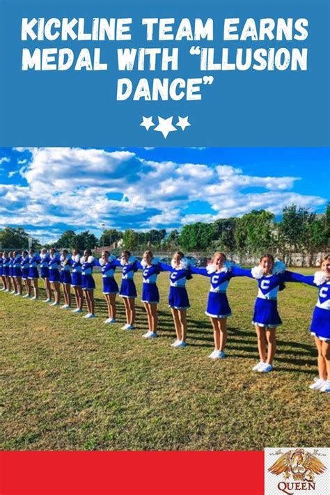 A Group Of Cheerleaders In Blue Uniforms Are Holding Their Hands