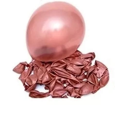 Bexiga Balão Latex Perolado Metalizado Nº 10 c 25un Rose Elo7