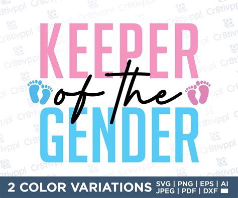 Keeper Of The Gender Svg Keeper Of The Gender Reveal Party Baby Shower