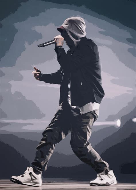 Eminem Rapper Hiphop Digital Art By Ruslan Nur Kholis