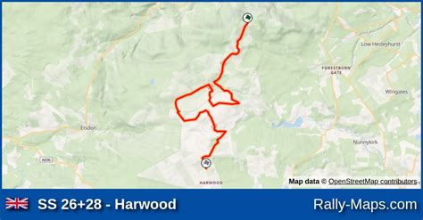 SS 26+28 - Harwood stage map | Roger Albert Clark Rally 2023 🌍 | Rally ...