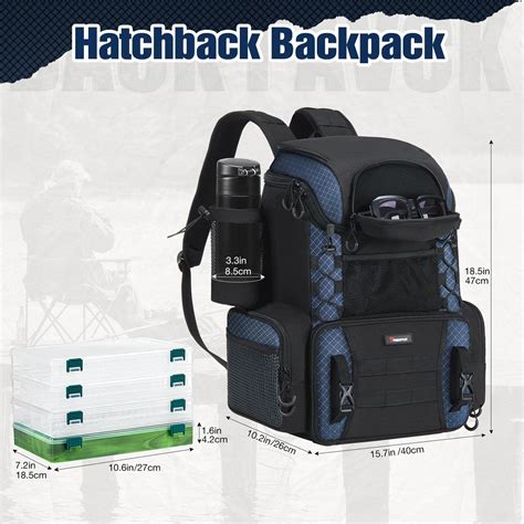 Piscifun Fishing Tackle Backpack With Rod Holders Tackle Boxes