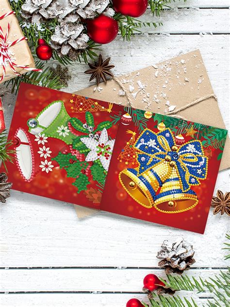 Pcs Christmas Card Diy Diamond Painting Kits