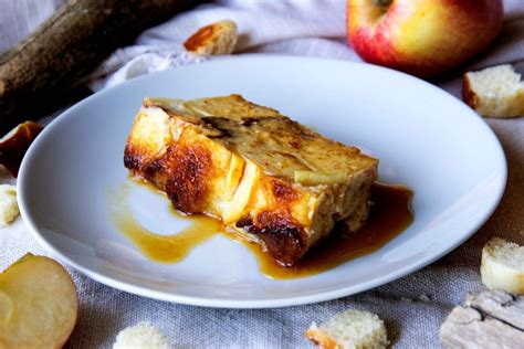 Pudin de manzana postre rico y rápido de hacer