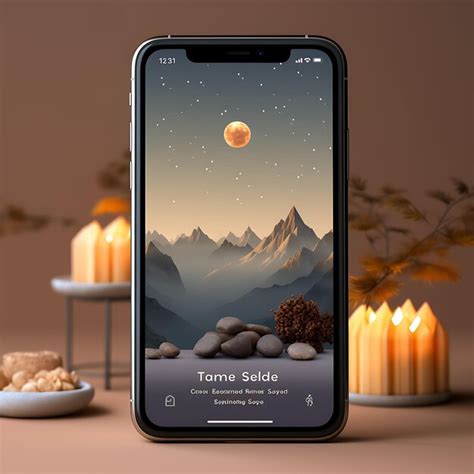 Premium Ai Image Mobile App Layout Design Of Meditation Timer And