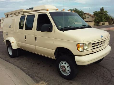 Ford E 350 4X4 1 Ton Dually Van Quigley Built 9,800 Original Miles 6K ...